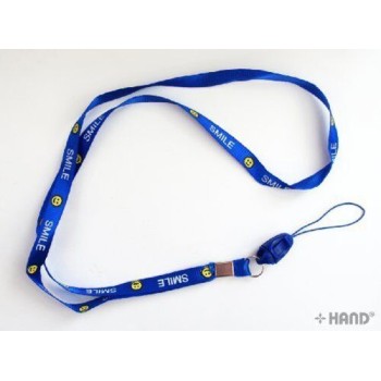 Nylon Neck Strap with Smiley Faces Print x 3