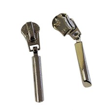 HAND 10888 SILVER Zip Pulls with Head Slider No3 - Pack of 10