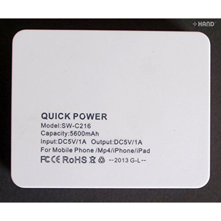 Portable Pocket Size SW-216 5600mAh Power Bank, External Battery Charger with Flashlight - for Mobile Phone, iPhone, iPad, iPod, Blackberry, MP3/4, Camera, Game player, etc Portable Pocket Size SW-216 5600mAh Power Bank, External Battery Charger with Flashlight - for Mobile Phone, iPhone, iPad, iPod, Blackberry, MP3/4, Camera, Game player, etc