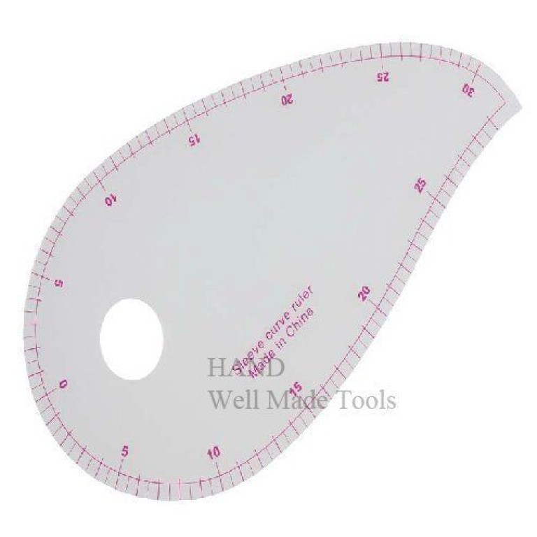 Prym 611501 Curved Sewing Ruler For Armholes & Sleeve Caps - Transparent Dressmaker's Ruler