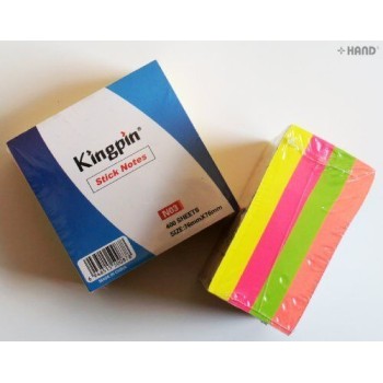 N03 Neon Colours Post It Notes - 76x76 mm, 400 sheets a pad. Pack of 2