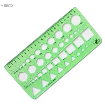 NO. 70123 Plastic Educational Severals Shapes Drawing Metric Template Stencil - 20cm NO. 70123 Plastic Educational Severals Shapes Drawing Metric Template Stencil - 20cm