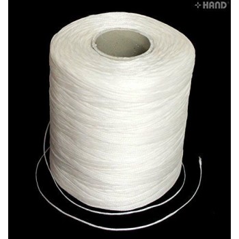 210D Assorted Colours Leathercraft Antislip Waterproof Flat Braided Waxed String 1.5mmW - 680 metres (Off White)