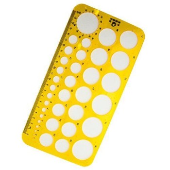 HAND KJ-010 Plastic Metric Small - Medium Circles 1-31mm Diameter Drawing Shapes Template Stencil - 22cm HAND KJ-010 Plastic Metric Small - Medium Circles 1-31mm Diameter Drawing Shapes Template Stencil - 22cm