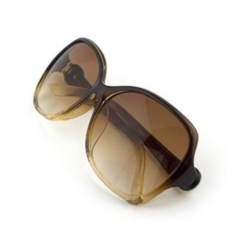 Fashionable Ladies' Sunglasses with Stylish Silver Leaf Temple Motif UV400 - Brown Fashionable Ladies' Sunglasses with Stylish Silver Leaf Temple Motif UV400 - Brown