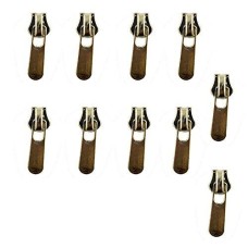 HAND® No.3 Q68 Metal Long Zip Pull with Head Slider - 28 x 8 mm - Pack of 10 (Gold)
