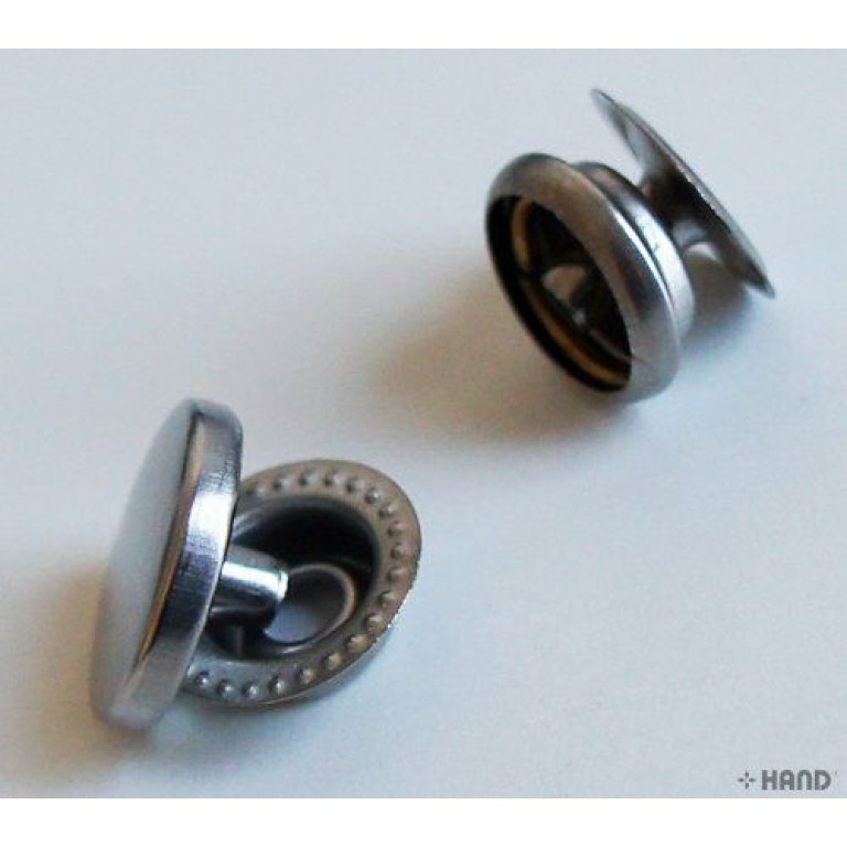203 4-part Plain Flat Top Press Stud Buttons 12.5mm (203 Silver - appx 220g) 203 4-part Plain Flat Top Press Stud Buttons 12.5mm (203 Silver - appx 220g)