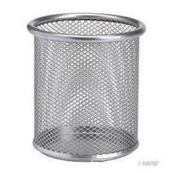 Silver Steel Mesh Pencil Cup 8.2cmW x 9.8cmL- Buy 1 Get 1 Free Offer