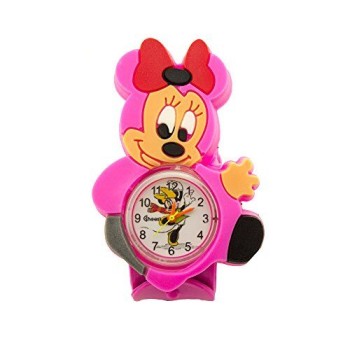 HAND Cute and Colourful Mickey and Minnie Mouse Children's Watch with Snap Lock Wrist Strap