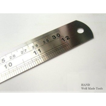 Solid, Precisely Marked Steel Ruler 300mm, 30cm