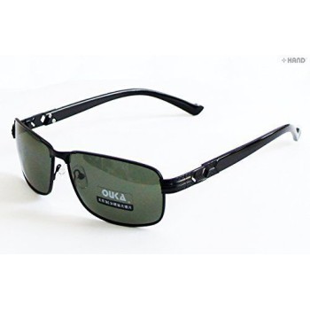 1209 Unisex Polarised Driving Sunglasses Lightweight Metal Frame with Tinted Lenses - with FREE Pouch and Polishing Cloth