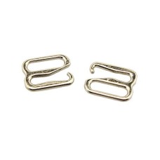 HAND Metal 9 Shape Lingerie Hooks 1 cm x 0.9 cm, Takes Straps up to 0.7 cm Width, Pack of Approx 50 (17 g) Silver Colour