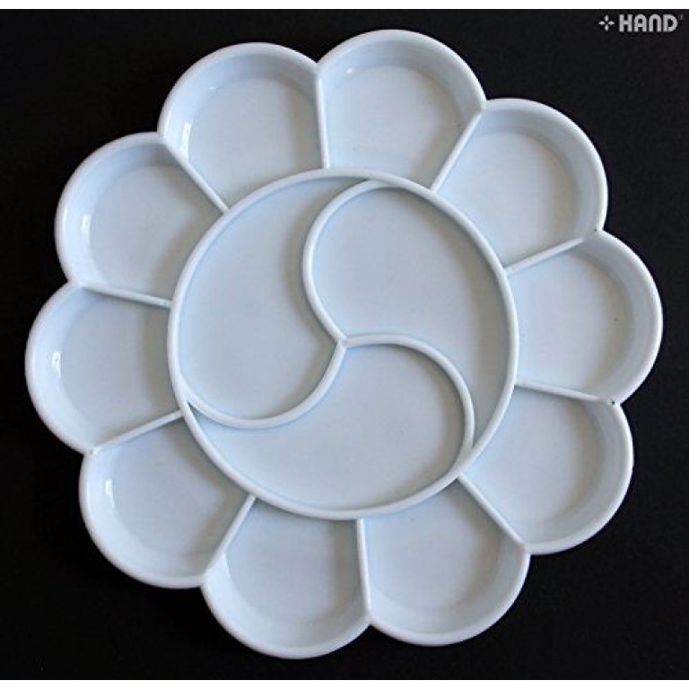R599 White Plastic 13 Wells Paint Tray Colour Mixing Palette - Pack of 2 R599 White Plastic 13 Wells Paint Tray Colour Mixing Palette - Pack of 2