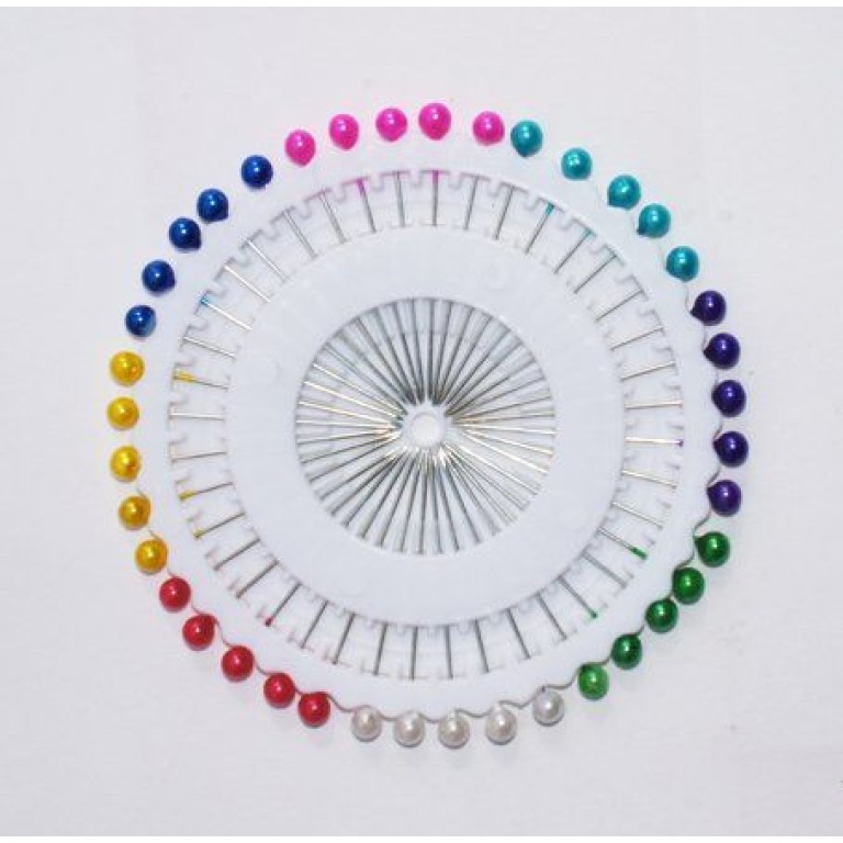 Long Pearl Pins - 40 pins a wheel x 12 Wheels Long Pearl Pins - 40 pins a wheel x 12 Wheels