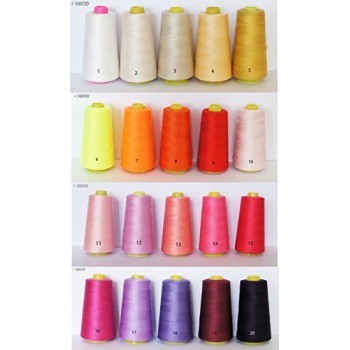 Assorted Colours 100% Polyester Threads Appx 3000m (NO.11 Baby Pink)