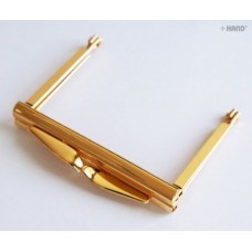 HAND F10E Small Gold Purse Frame with Wing Kiss Clasp Lock 80x60mm