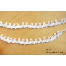 Nylon Loop Trim, Great for Theatre Costume, Ladies Dress, White 10 metres