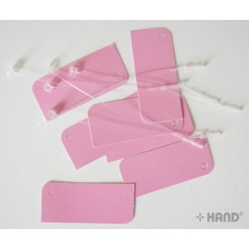 Plain Pink Small Paper Tags with Nylon Lock String - Appx 500 pcs Plain Pink Small Paper Tags with Nylon Lock String - Appx 500 pcs