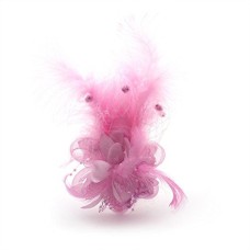 Ladies' Fashionable Soft Feather Net Ascot/Derby Day Fascinator Headdress - Light Pink