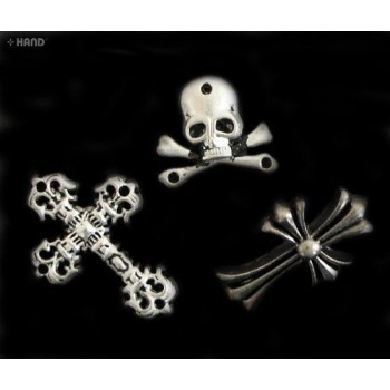 A08 Metal Silver Tone DIY Accessories Making Embellishements - pack of 3