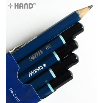 Charcoal Drawing Pencils - Black (No.C7111-8B Black - pack of 10)