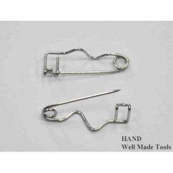 Wave Shaped Safety Pin, Silver, 170g 19mmL Wave Shaped Safety Pin, Silver, 170g 19mmL