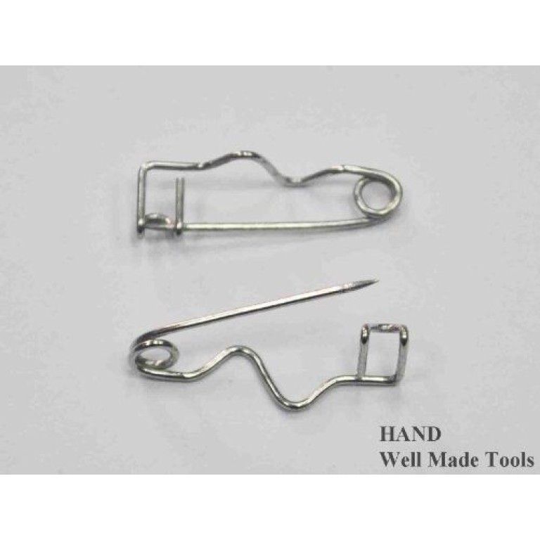 Wave Shaped Safety Pin, Silver, 200g 25mmL Wave Shaped Safety Pin, Silver, 200g 25mmL