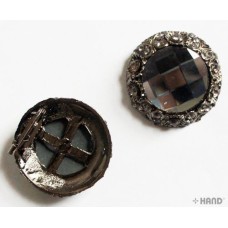 HAND BR05 Beautiful Vintage Elegant Stone Brooch with Purple Crystals - pack of 2