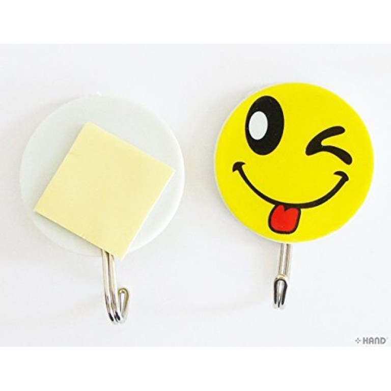 9985 Easy to Attach Powerful Multi-purpose Kids Smily Faces Self Adhesive Hooks - Pack of 3, Load 2kg -2 Packs 9985 Easy to Attach Powerful Multi-purpose Kids Smily Faces Self Adhesive Hooks - Pack of 3, Load 2kg -2 Packs