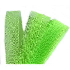 Nylon Crin Trim, Bridal Webbing “Horses hair” Assorted Colors – 30 mm W x 5 meter (Neon Green)
