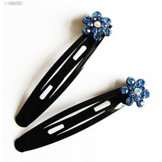 CHC Beautiful Shiny Diamante Crystal Assorted Designs and Colours Hair Clips for All Ages - Pack of 3 Pairs (CHC03)