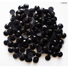 Round Hotfix - Iron On Rhinstone Diamante Gems 10mm, a Pack of Appx 400 (D09 Black - appx 68g)