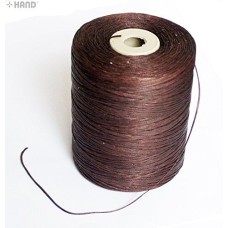 210D Assorted Colours Leathercraft Antislip Waterproof Flat Braided Waxed String 1.5mmW - 680 metres (Coffee)