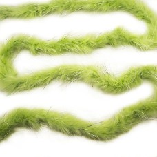 HAND B703 Pale Green and Silver Trim Feather Garland for Costumes, Parties, Hen Nights and Special Occasions -1.87m