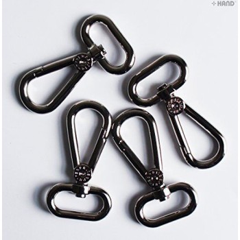HBBC05 Rotary Swivel Hook Polished Gun Silver Tone End Handbag Backpack Strap Buckles 65x35mm, pack of 4 HBBC05 Rotary Swivel Hook Polished Gun Silver Tone End Handbag Backpack Strap Buckles 65x35mm, pack of 4