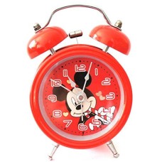 HAND ® 8815 Extremely Silent Children Cartoon Twin Bell Metal Alarm Clock- Mickey Mouse Style (Design 2)