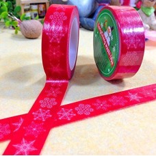 HAND Fun Christmas Gift Wrapping Paper Tape 15mW (No.8- snowflake patterns 10 meters) Pack of 2 Rolls