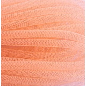 HAND H0908 Pale Salmon Pink Elastic Lightweight Millinery Tubular Crin Trim - diameter 8 mm, appx 30 meters per pack