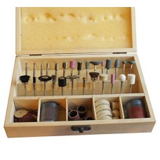 Dremel Rotary Tool Accessory Kit in Handy Wooden Box - 100 Pieces