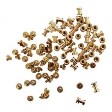 HAND Binding Screws GSSF05 Stylish Gold Screw In Studs - Appx Pack of 50 Sets