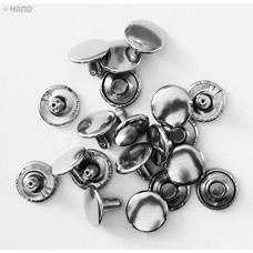 2-part Plain Flat Silver Press Studs Assorted Sizes (PSS09 - 12mm appx 50 pairs)