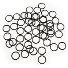 HAND Metal O Lingerie Rings 1 cm Diameter, Takes Straps up to 0.8 cm Width, Pack of Approx 50 (10 g) Black Plastic Coating