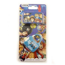 Manga Colourful 3 Digit Combination Padlock for Your School, Home, Locker, Bag, Diary - It's My Secret - Blue