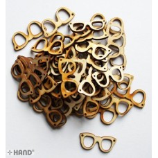 Decorative DIY Craft Small Wooden Glasses Trims, 20 a pack
