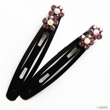 CHC Beautiful Shiny Diamante Crystal Assorted Designs and Colours Hair Clips for All Ages - Pack of 3 Pairs (CHC06)