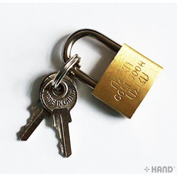Pack of 4 Small Brass Travel Luggage Padlock 20mm with 2 Keys