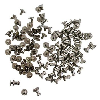 HAND Binding Screws SSSR04 Stylish Silver Screw In Studs - Appx Pack of 50 Sets HAND Binding Screws SSSR04 Stylish Silver Screw In Studs - Appx Pack of 50 Sets
