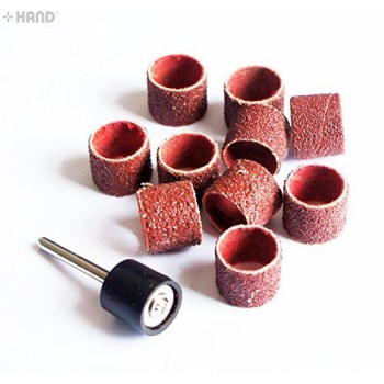 Drum Sanding Bands and Mandrel 1/2" Kit for Dremel and Rotary Tools - 11 Pieces