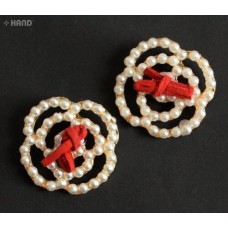 BR37 Beautiful Elegant Pearl Brooch - pack of 2