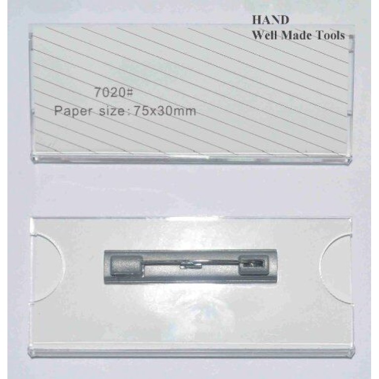 NO.7020 Premium Quality Hard Plastic Name Badges, 75x 30mm- Pack of 3 NO.7020 Premium Quality Hard Plastic Name Badges, 75x 30mm- Pack of 3